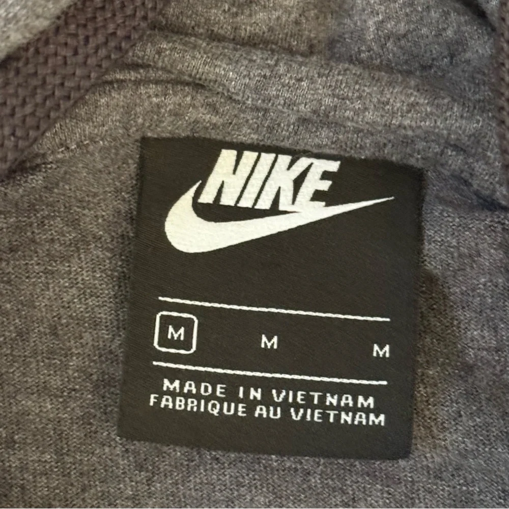 Nike Men's Charcoal Gray Hoodie Pullover Sweatshirt 100% Cotton Size Medium - Picture 5 of 9